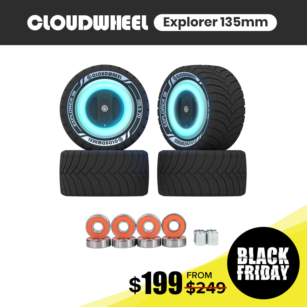 CLOUDWHEEL Explorer 135mm Urban All Terrain Off Road Electric Skateboard Wheels