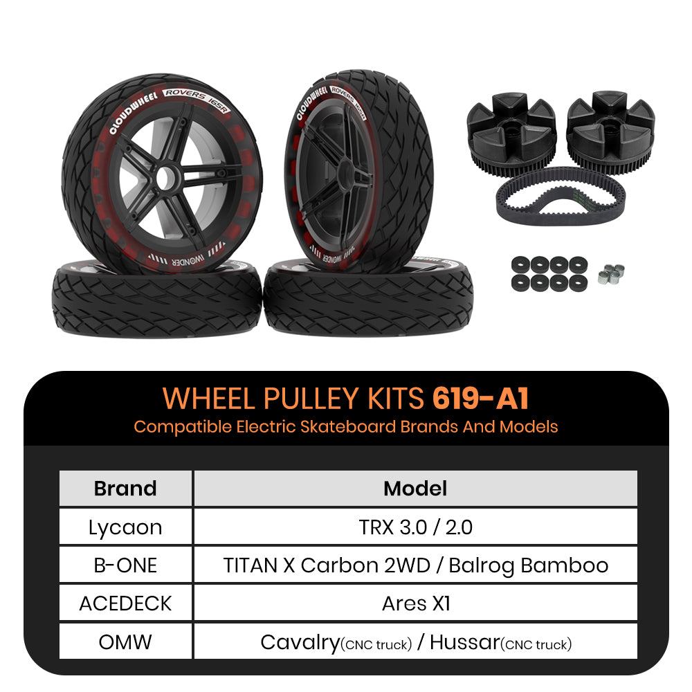 CLOUDWHEEL ROVERS 165R Urban All Terrain Off Road Electric Skateboard Wheels