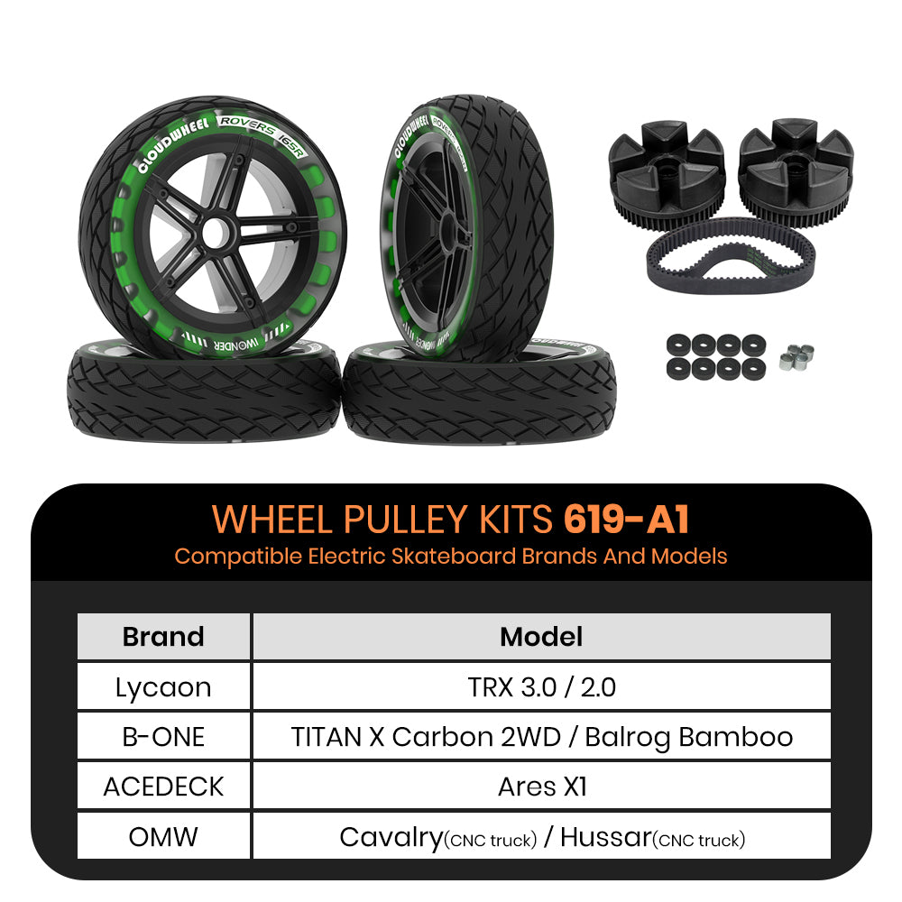 CLOUDWHEEL ROVERS 165R Urban All Terrain Off Road Electric Skateboard Wheels