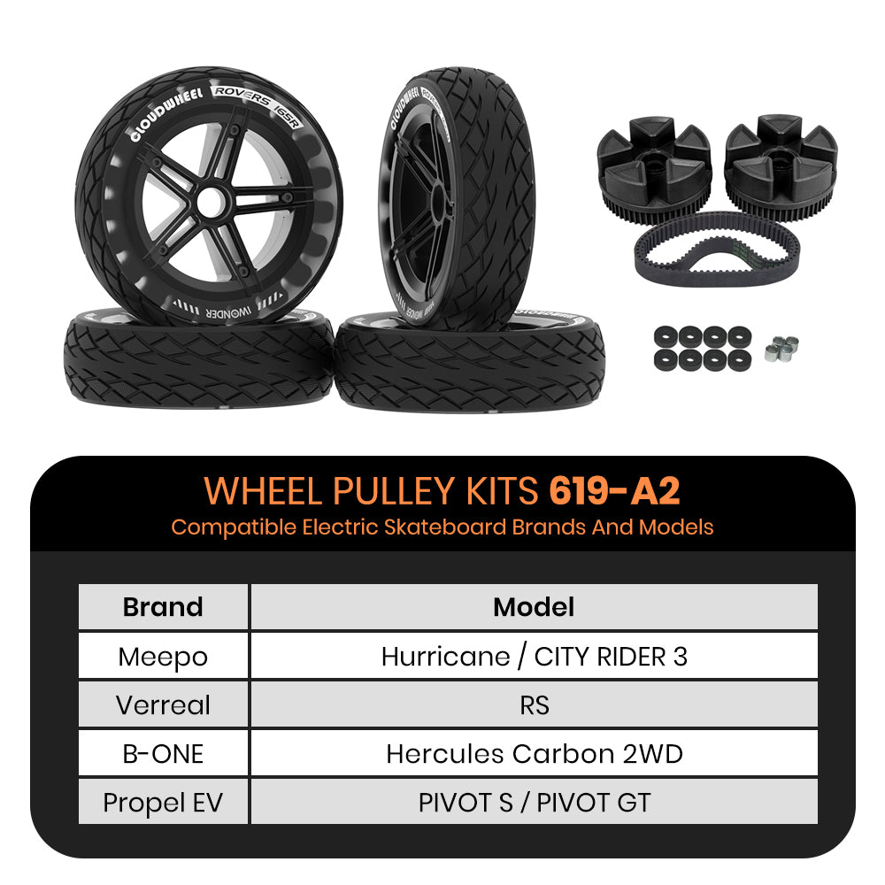 CLOUDWHEEL ROVERS 165R Urban All Terrain Off Road Electric Skateboard Wheels