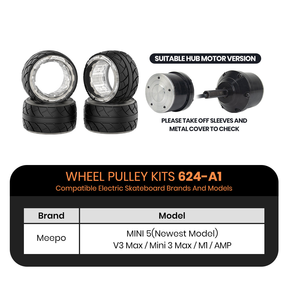 CLOUDWHEEL ROVERS 110R Hub Motor Sleeve Urban All Terrain Off Road Electric Skateboard Wheels