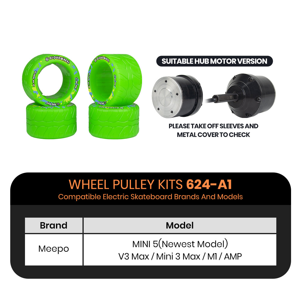 CLOUDWHEEL Galaxy 105mm Hub Motor Sleeve Urban All Terrain Off Road Electric Skateboard Wheels