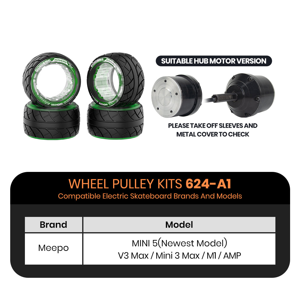 CLOUDWHEEL ROVERS 110R Hub Motor Sleeve Urban All Terrain Off Road Electric Skateboard Wheels