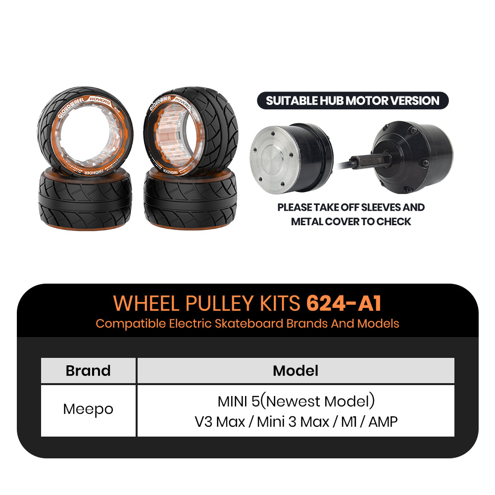 CLOUDWHEEL ROVERS 110R Hub Motor Sleeve Urban All Terrain Off Road Electric Skateboard Wheels