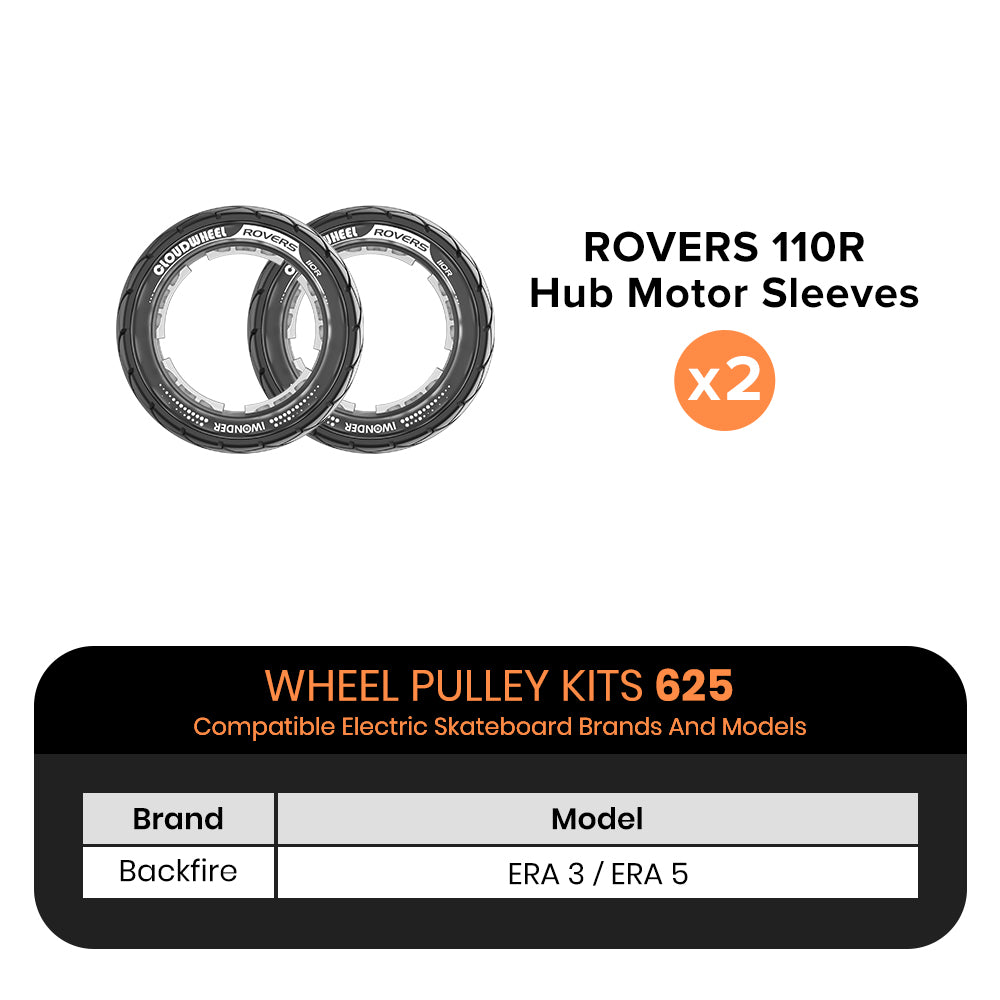 CLOUDWHEEL ROVERS 110R Hub Motor Sleeve Urban All Terrain Off Road Electric Skateboard Wheels