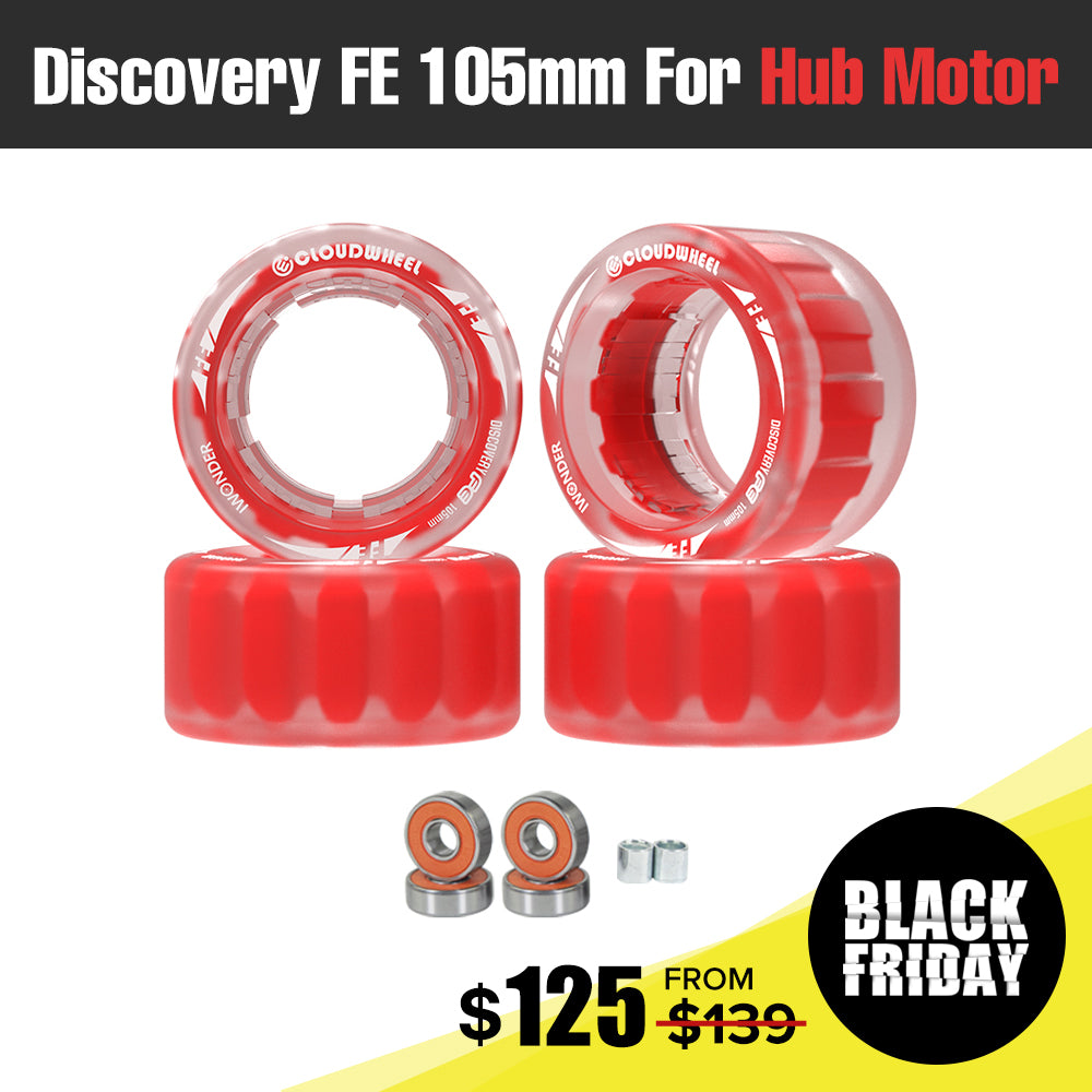 CLOUDWHEEL Discovery FE 105mm Hub Motor Sleeve Urban All Terrain Off Road Electric Skateboard Wheels