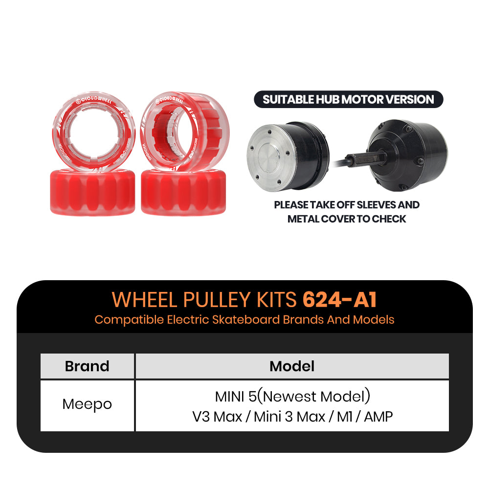 CLOUDWHEEL Discovery FE 105mm Hub Motor Sleeve Urban All Terrain Off Road Electric Skateboard Wheels