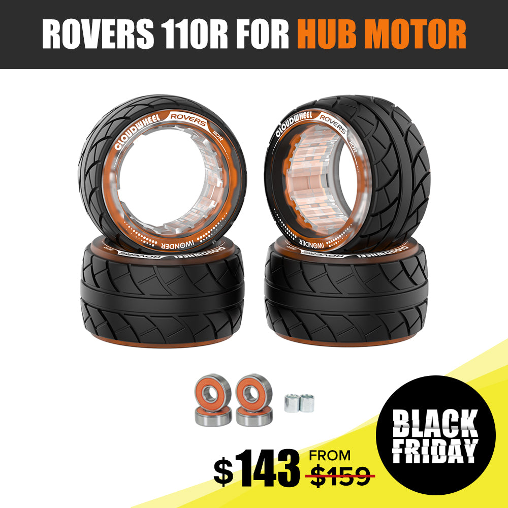 CLOUDWHEEL ROVERS 110R Hub Motor Sleeve Urban All Terrain Off Road Electric Skateboard Wheels