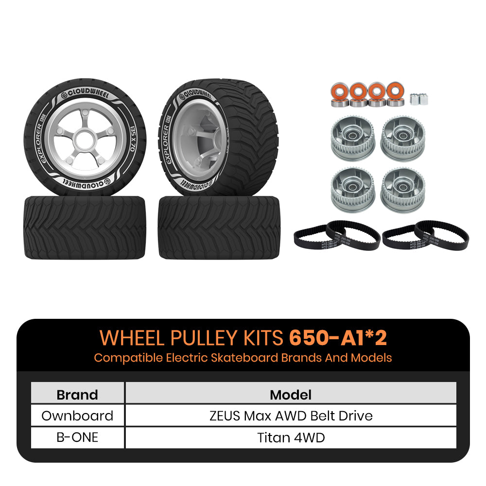 CLOUDWHEEL Explorer 135mm Urban All Terrain Off Road Electric Skateboard Wheels