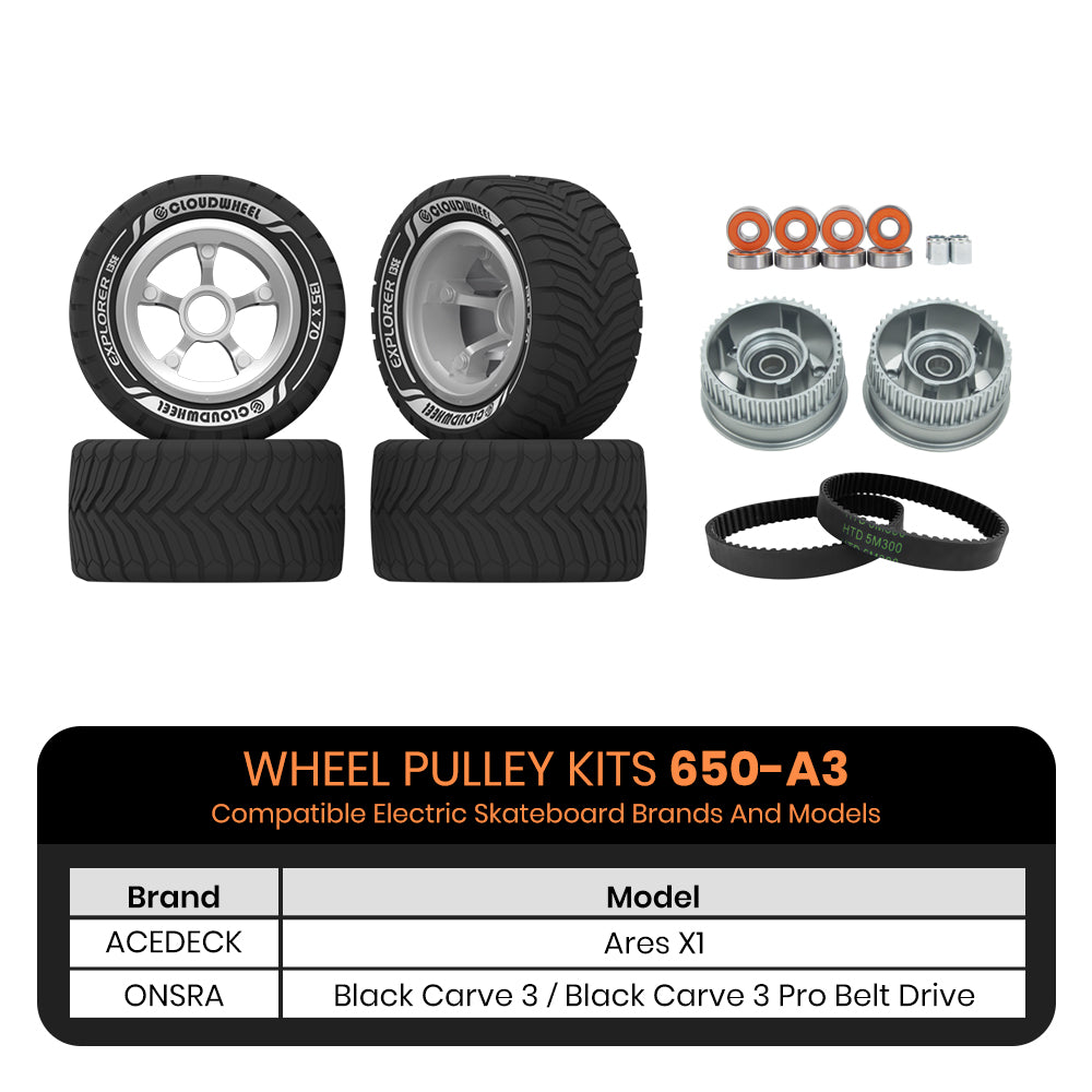 CLOUDWHEEL Explorer 135mm  Urban All Terrain Off Road Electric Skateboard Wheels