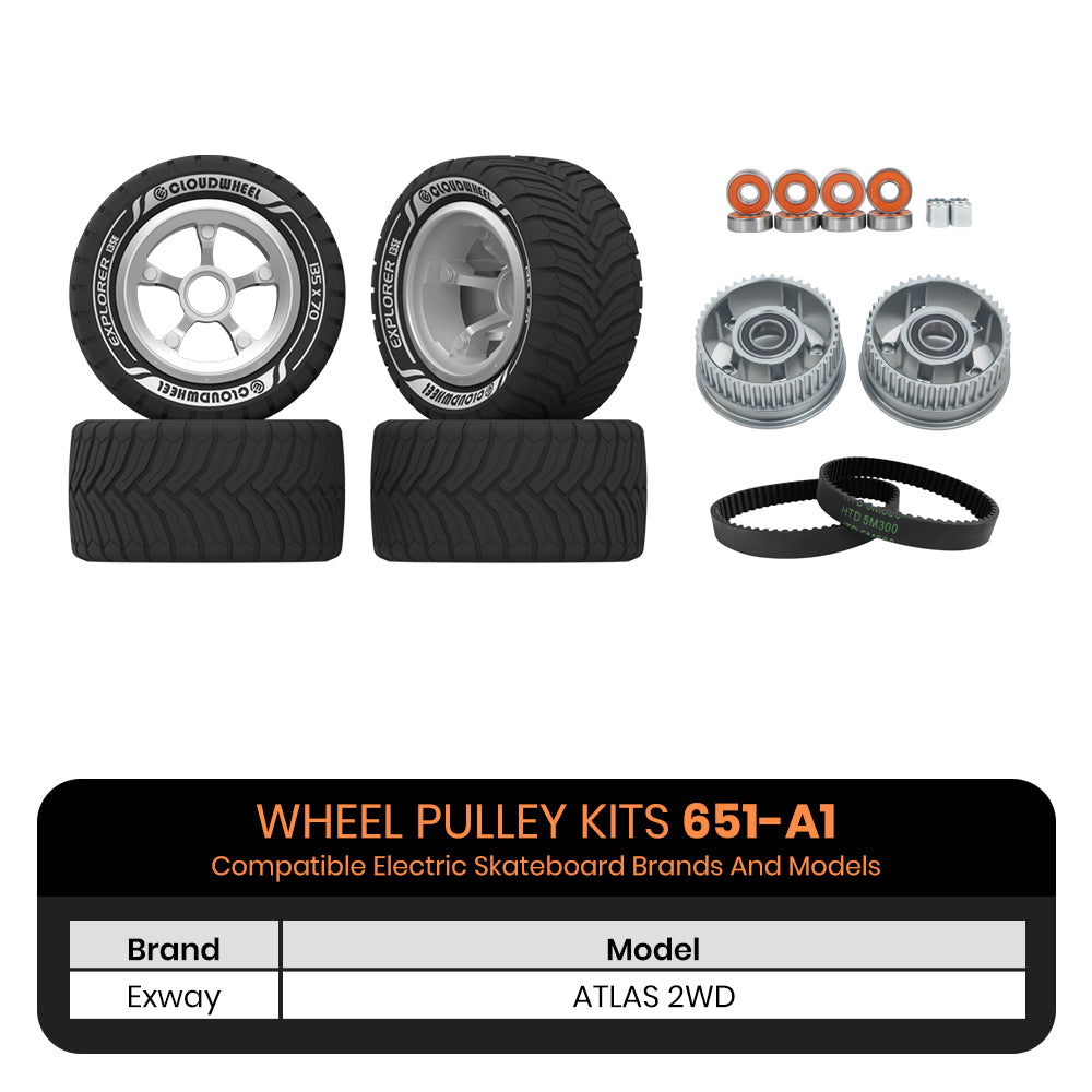 CLOUDWHEEL Explorer 135mm Urban All Terrain Off Road Electric Skateboard Wheels