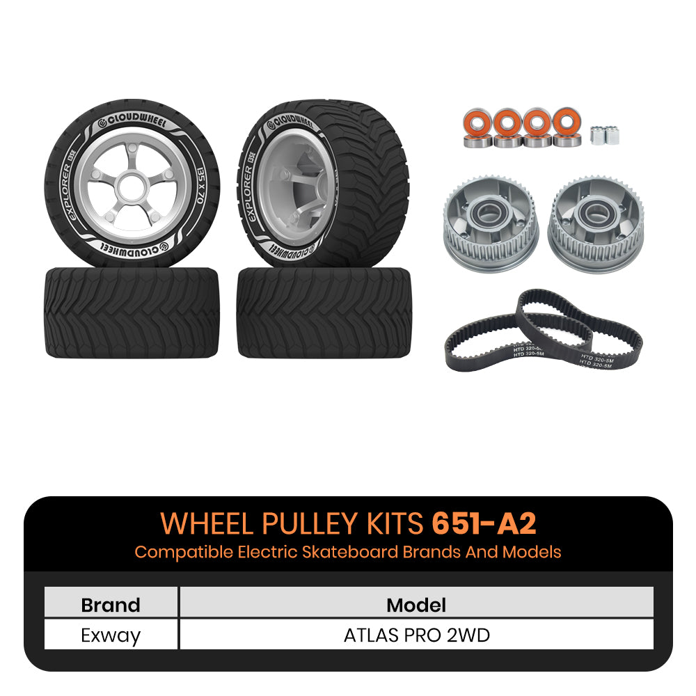 CLOUDWHEEL Explorer 135mm Urban All Terrain Off Road Electric Skateboard Wheels