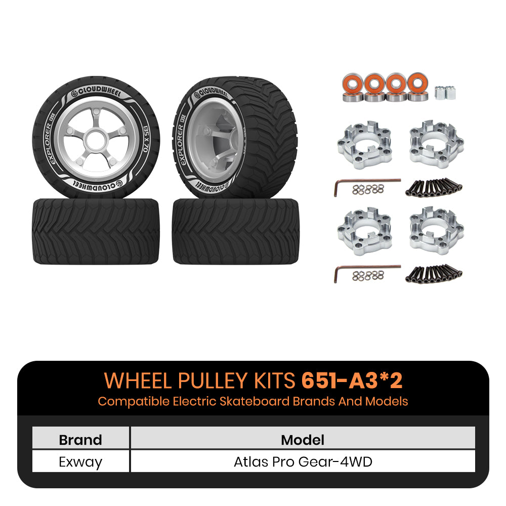 CLOUDWHEEL Explorer 135mm Urban All Terrain Off Road Electric Skateboard Wheels