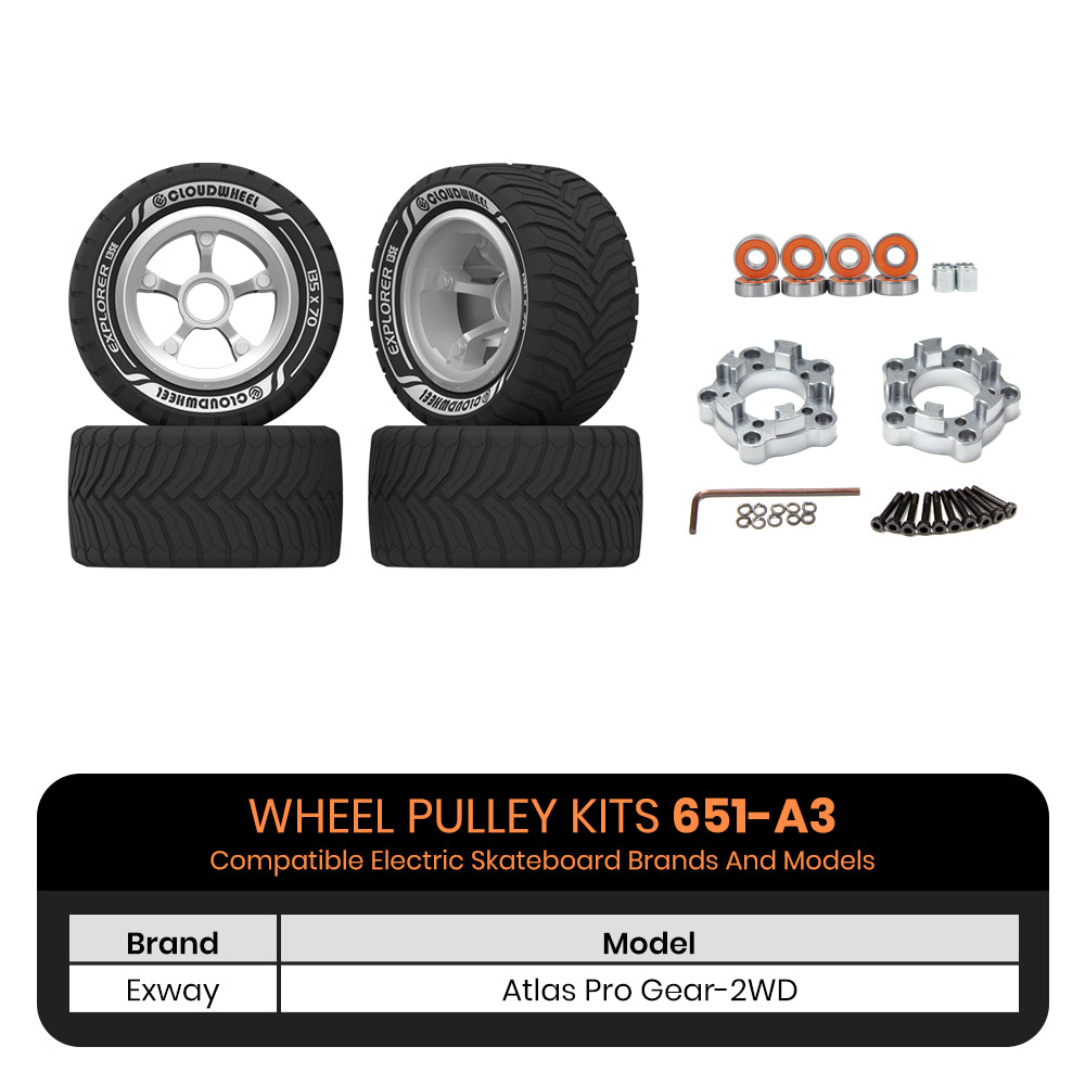 CLOUDWHEEL Explorer 135mm Urban All Terrain Off Road Electric Skateboard Wheels