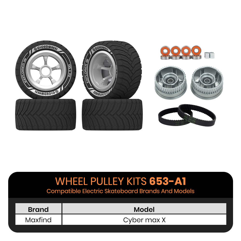 CLOUDWHEEL Explorer 135mm  Urban All Terrain Off Road Electric Skateboard Wheels