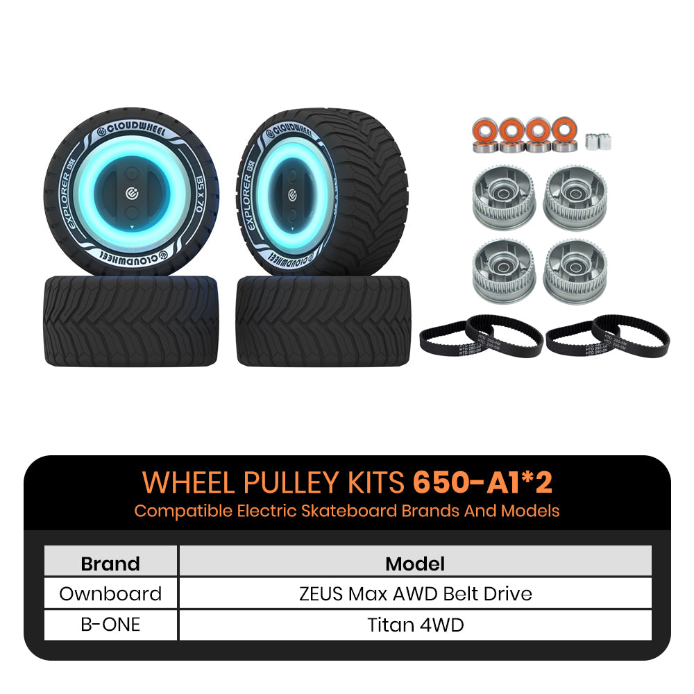 CLOUDWHEEL Explorer 135mm Urban All Terrain Off Road Electric Skateboard Wheels