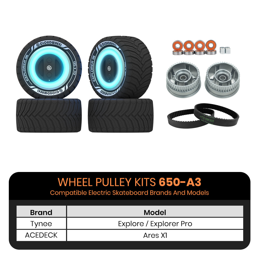 CLOUDWHEEL Explorer 135mm  Urban All Terrain Off Road Electric Skateboard Wheels