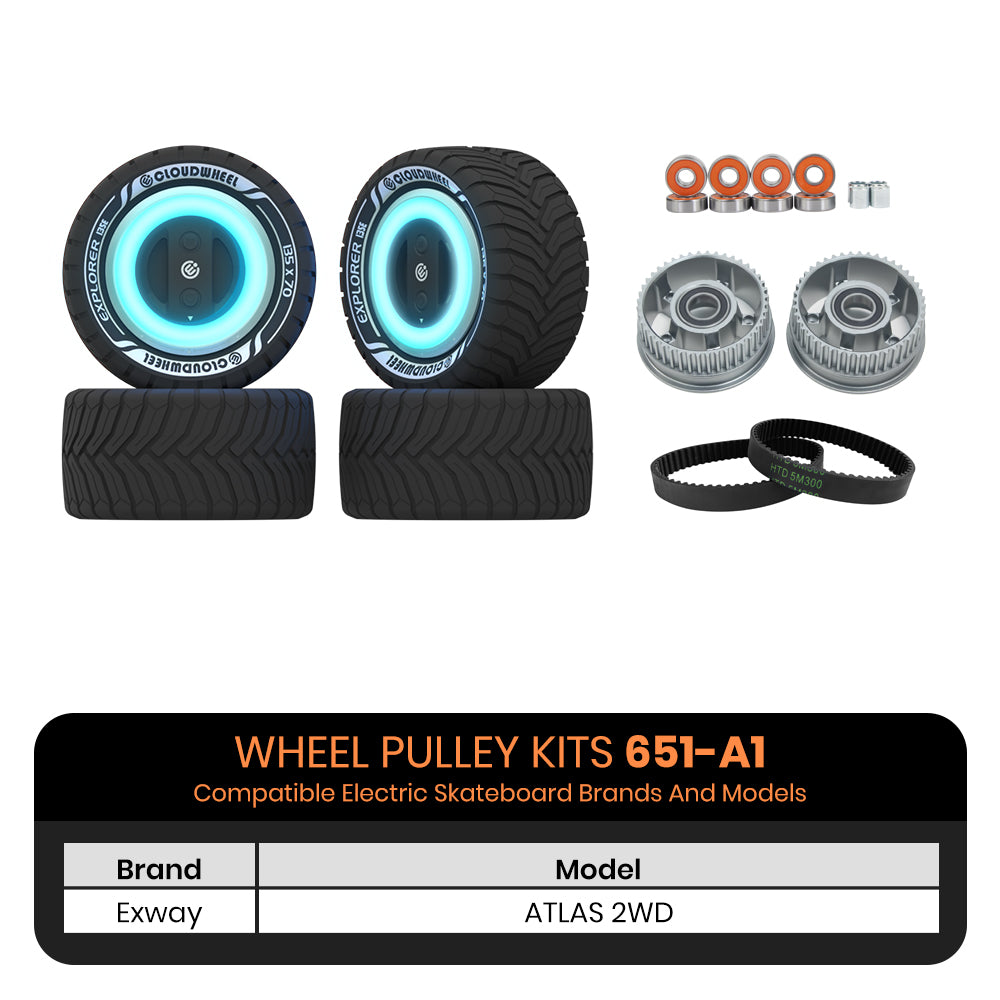 CLOUDWHEEL Explorer 135mm  Urban All Terrain Off Road Electric Skateboard Wheels