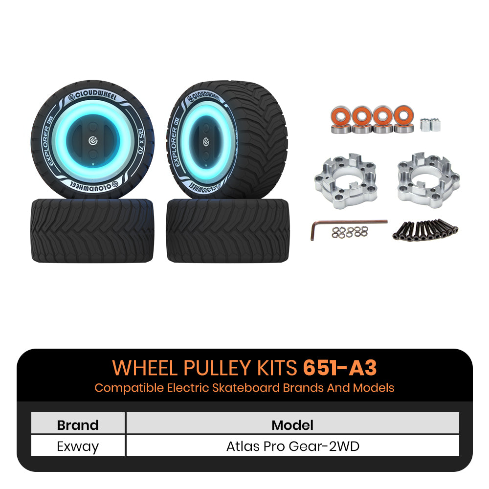 CLOUDWHEEL Explorer 135mm  Urban All Terrain Off Road Electric Skateboard Wheels