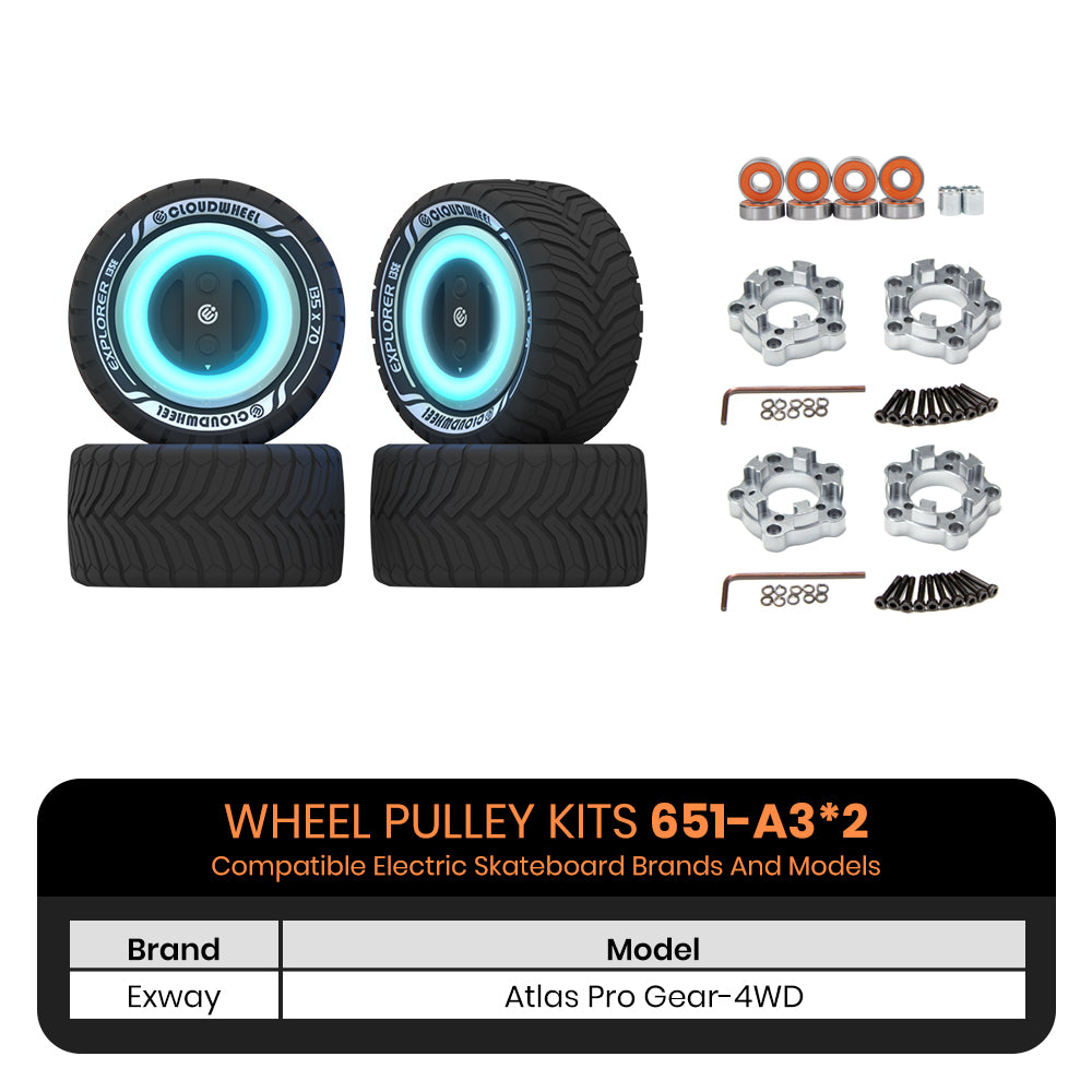 CLOUDWHEEL Explorer 135mm Urban All Terrain Off Road Electric Skateboard Wheels