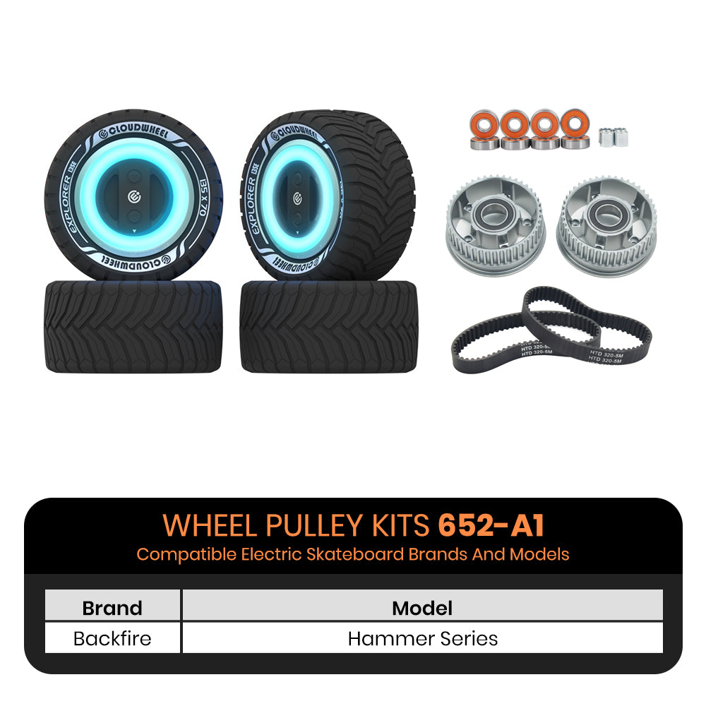 CLOUDWHEEL Explorer 135mm Urban All Terrain Off Road Electric Skateboard Wheels