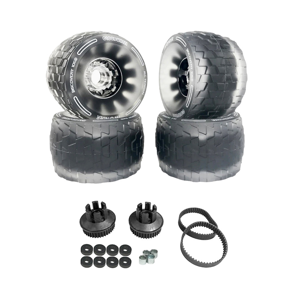 CLOUDWHEEL Discovery 120mm/105mm Urban All Terrain Off Road Electric Skateboard Wheels For Meepo Belt Board Wheel Pulley Kit