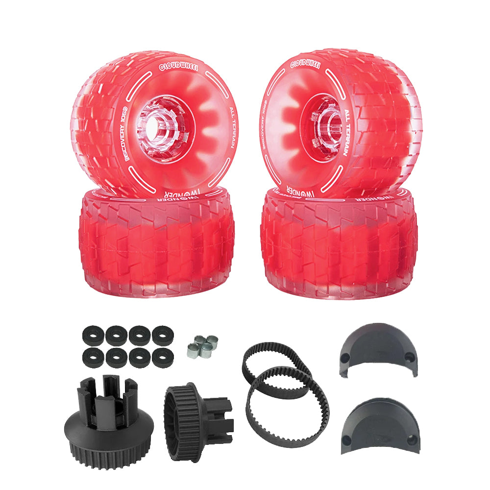 CLOUDWHEEL Discovery 120mm/105mm Urban All Terrain Off Road Electric Skateboard Wheels For Backfire Boards Wheel Pulley Kit