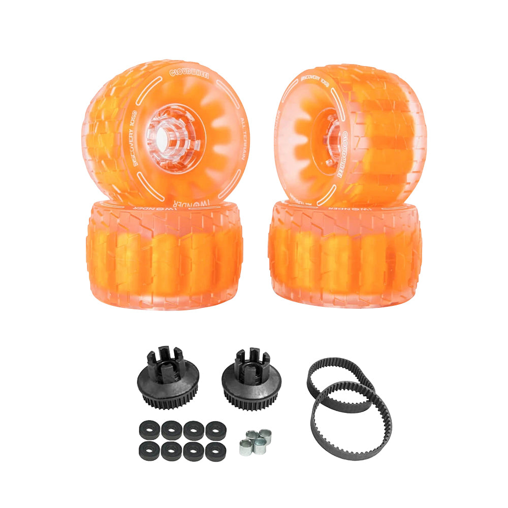 CLOUDWHEEL Discovery 120mm/105mm Urban All Terrain Off Road Electric Skateboard Wheels For Meepo Belt Board Wheel Pulley Kit