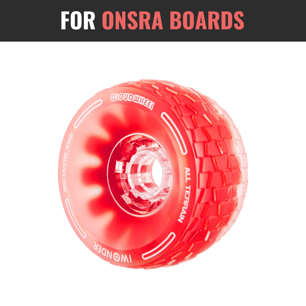 CLOUDWHEEL Discovery 120mm/105mm Urban All Terrain Off Road Electric Skateboard Wheels For ONSRA Black Carve Belt Drive Board Wheel Pulley Kit
