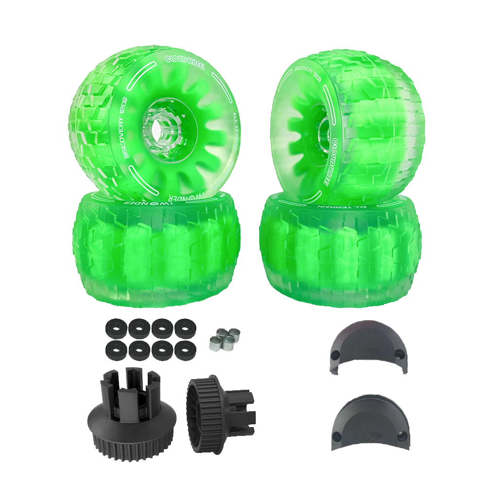 CLOUDWHEEL Discovery 120mm/105mm Urban All Terrain Off Road Electric Skateboard Wheels For Apsuboards Belt Drive Wheel Pulley Kit