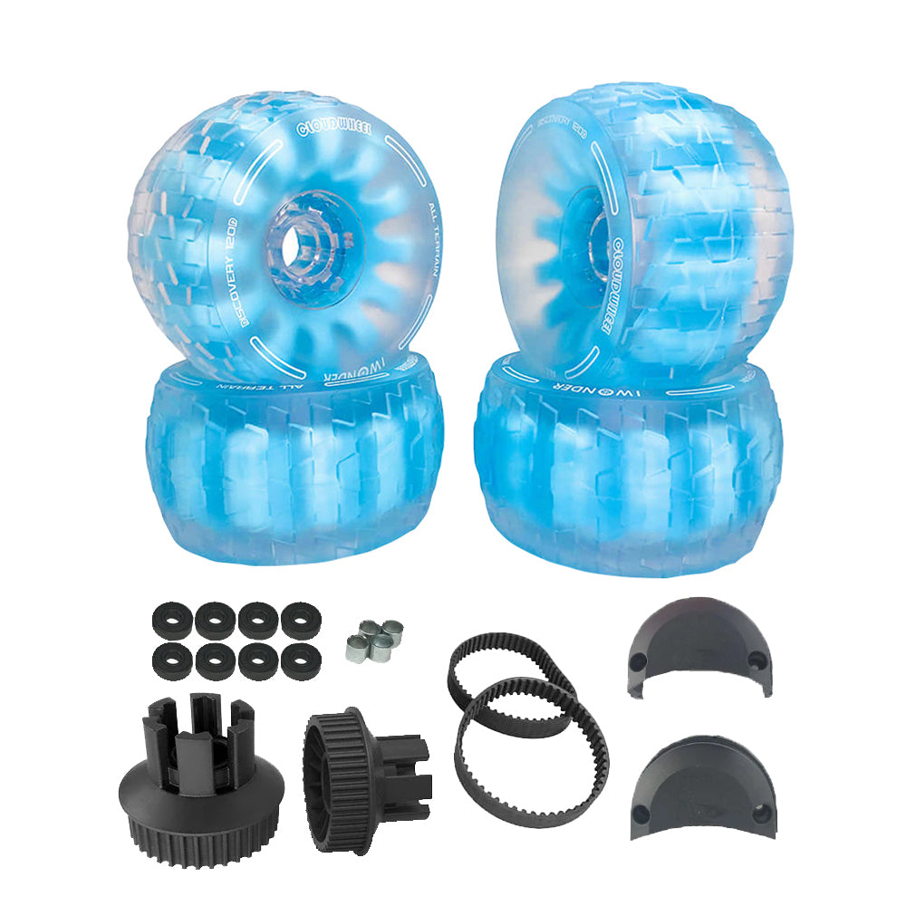 CLOUDWHEEL Discovery 120mm/105mm Urban All Terrain Off Road Electric Skateboard Wheels For Backfire Boards Wheel Pulley Kit