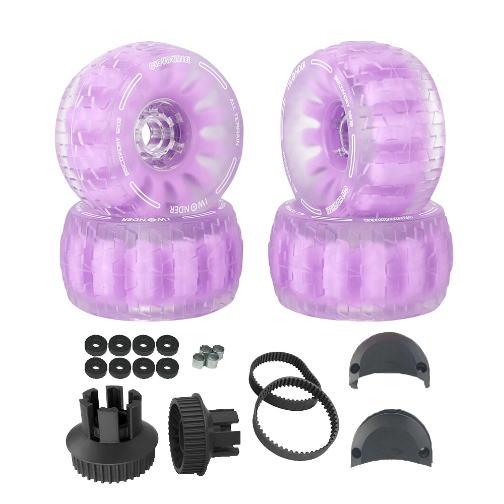 CLOUDWHEEL Discovery 120mm/105mm Urban All Terrain Off Road Electric Skateboard Wheels For Backfire Boards Wheel Pulley Kit