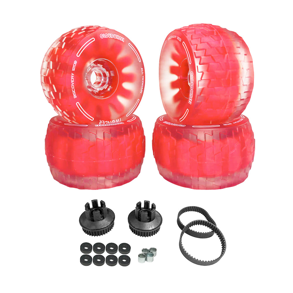 CLOUDWHEEL Discovery 120mm/105mm Urban All Terrain Off Road Electric Skateboard Wheels For Meepo Belt Board Wheel Pulley Kit