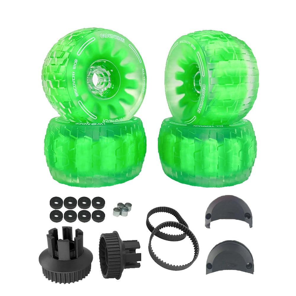 CLOUDWHEEL Discovery 120mm/105mm Urban All Terrain Off Road Electric Skateboard Wheels For Backfire Boards Wheel Pulley Kit