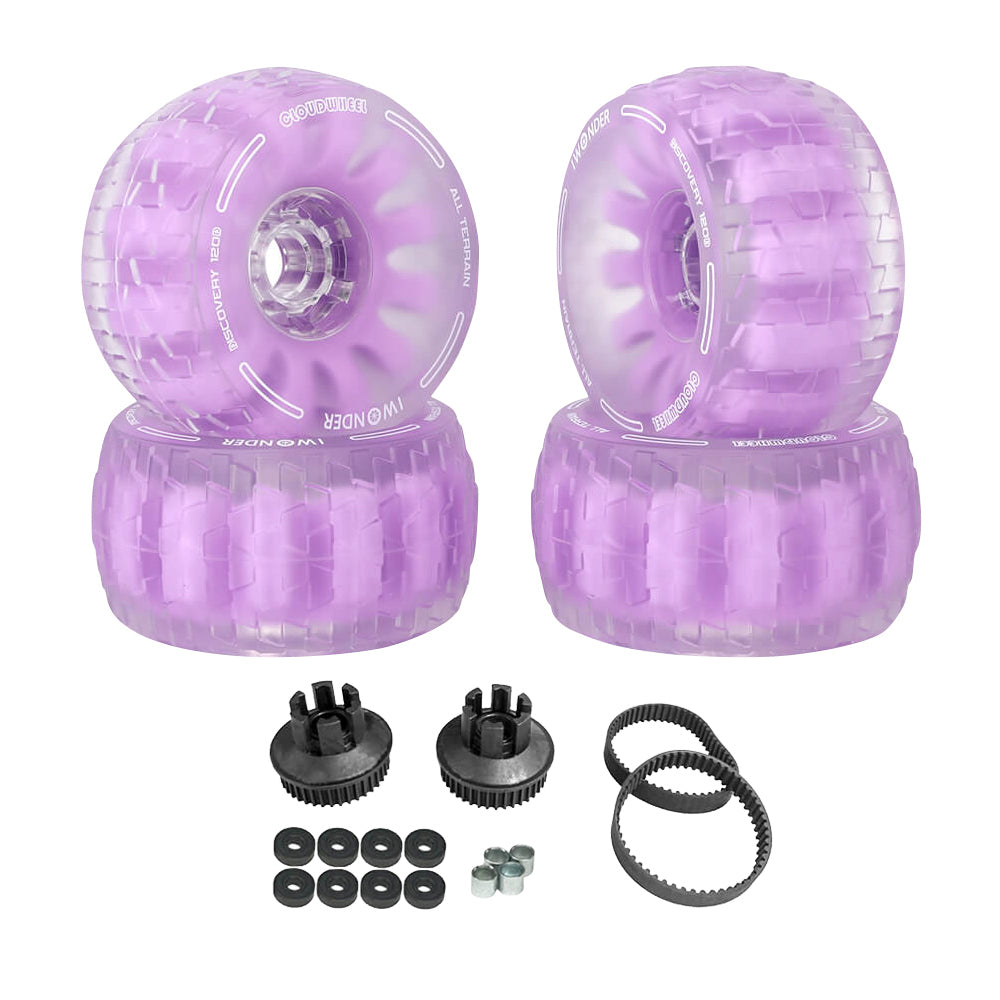 CLOUDWHEEL Discovery 120mm/105mm Urban All Terrain Off Road Electric Skateboard Wheels For Meepo Belt Board Wheel Pulley Kit