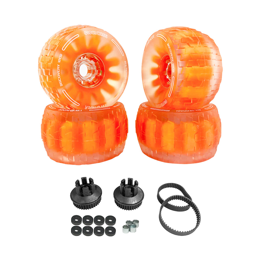CLOUDWHEEL Discovery 120mm/105mm Urban All Terrain Off Road Electric Skateboard Wheels For Meepo Belt Board Wheel Pulley Kit