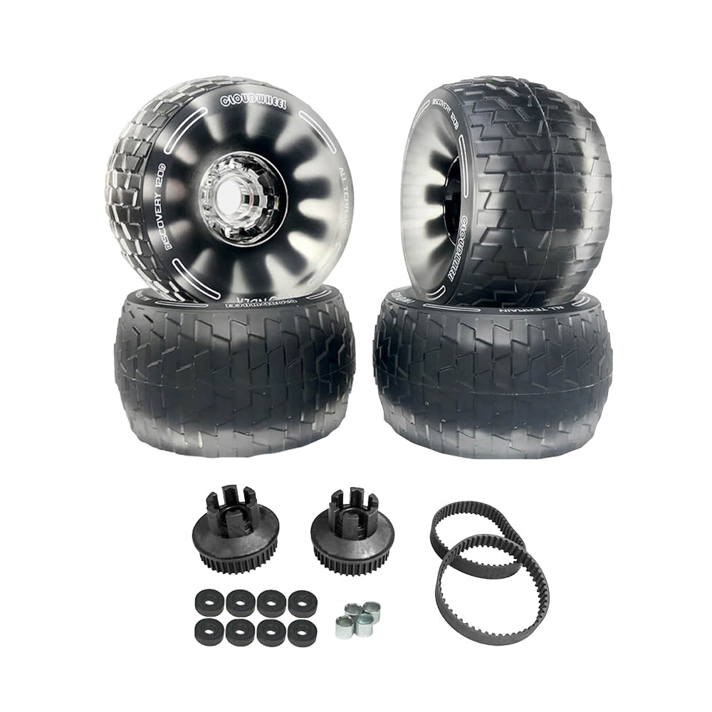 CLOUDWHEEL Discovery 120mm/105mm Urban All Terrain Off Road Electric Skateboard Wheels For Meepo Belt Board Wheel Pulley Kit