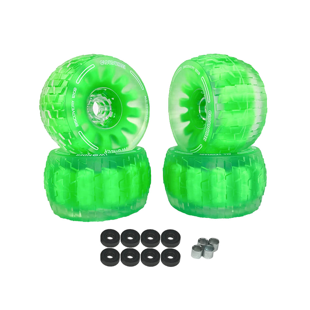 CLOUDWHEEL Discovery 120mm/105mm Urban All Terrain Off Road Electric Skateboard Wheels For WowGo Boards Wheel Pulley Kit