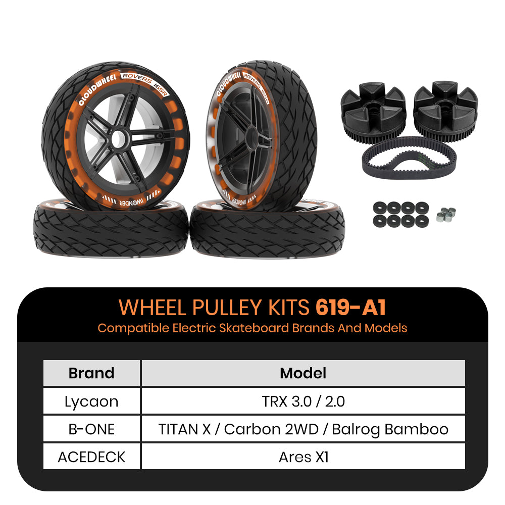 CLOUDWHEEL ROVERS 165R Urban All Terrain Off Road Electric Skateboard Wheels