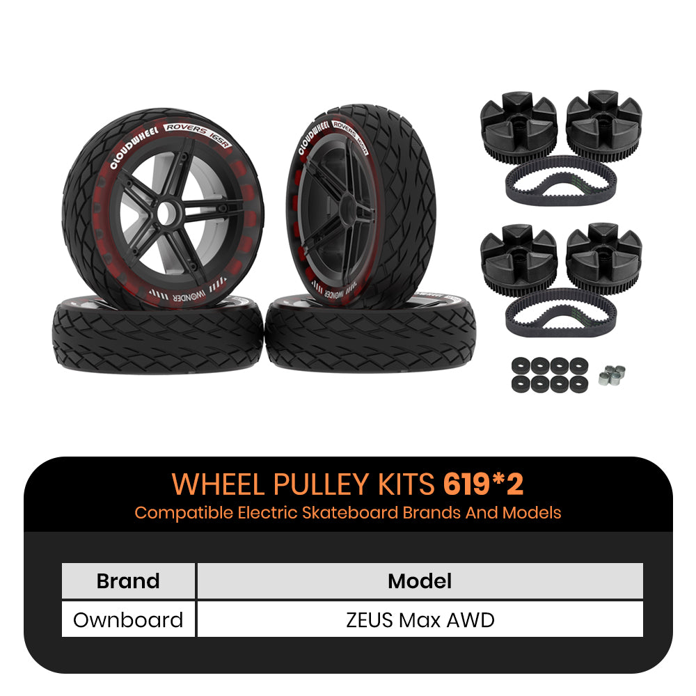 CLOUDWHEEL ROVERS 165R Urban All Terrain Off Road Electric Skateboard Wheels