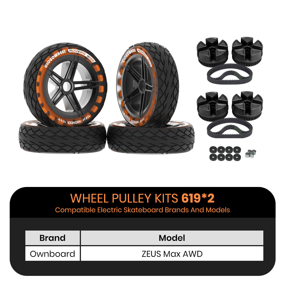 CLOUDWHEEL ROVERS 165R Urban All Terrain Off Road Electric Skateboard Wheels