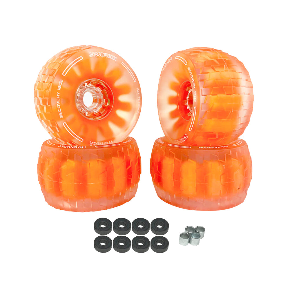 CLOUDWHEEL Discovery 120mm/105mm Urban All Terrain Off Road Electric Skateboard Wheels For Exway Boards Wheel Pulley Kit