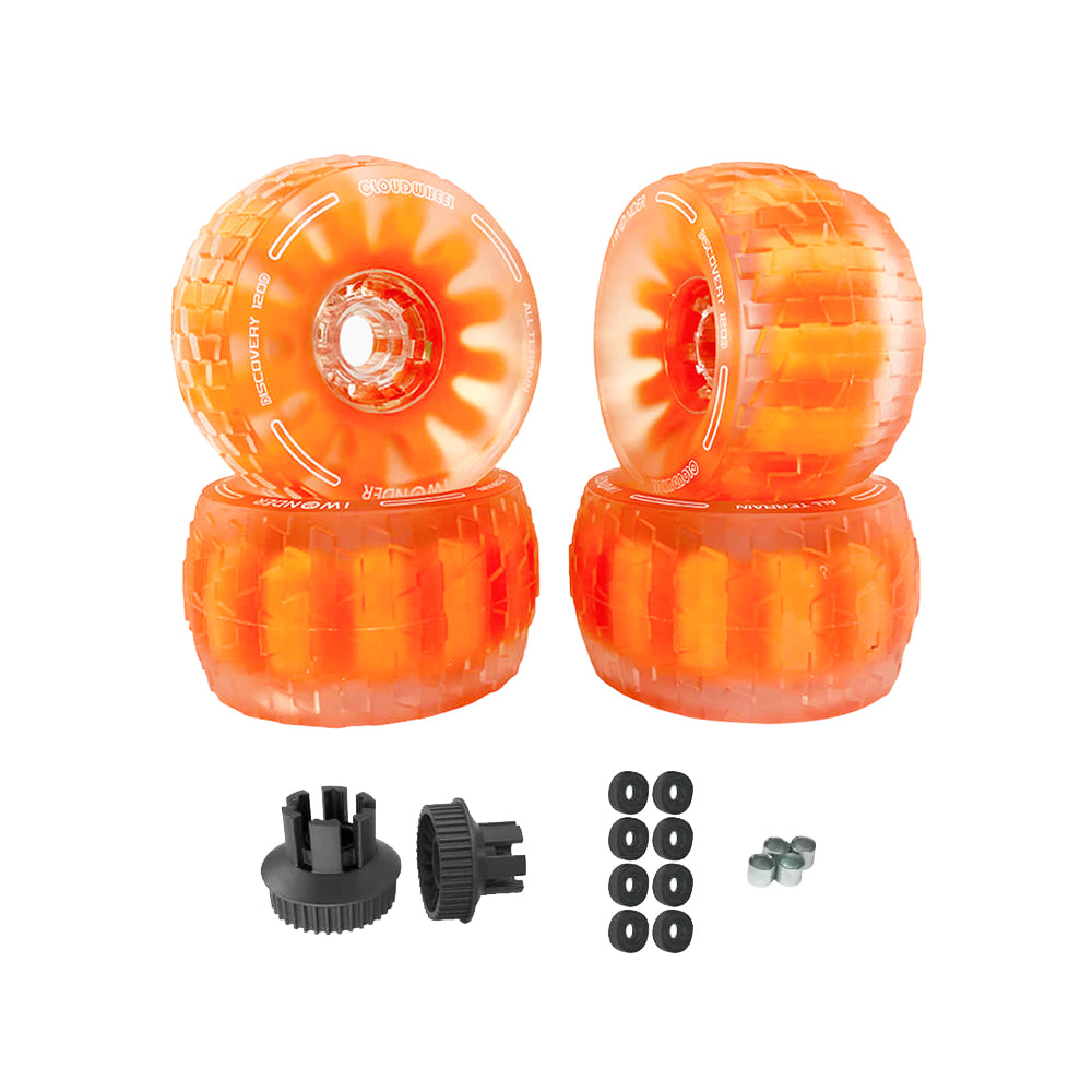 CLOUDWHEEL Discovery 120mm/105mm Urban All Terrain Off Road Electric Skateboard Wheels For WowGo Boards Wheel Pulley Kit