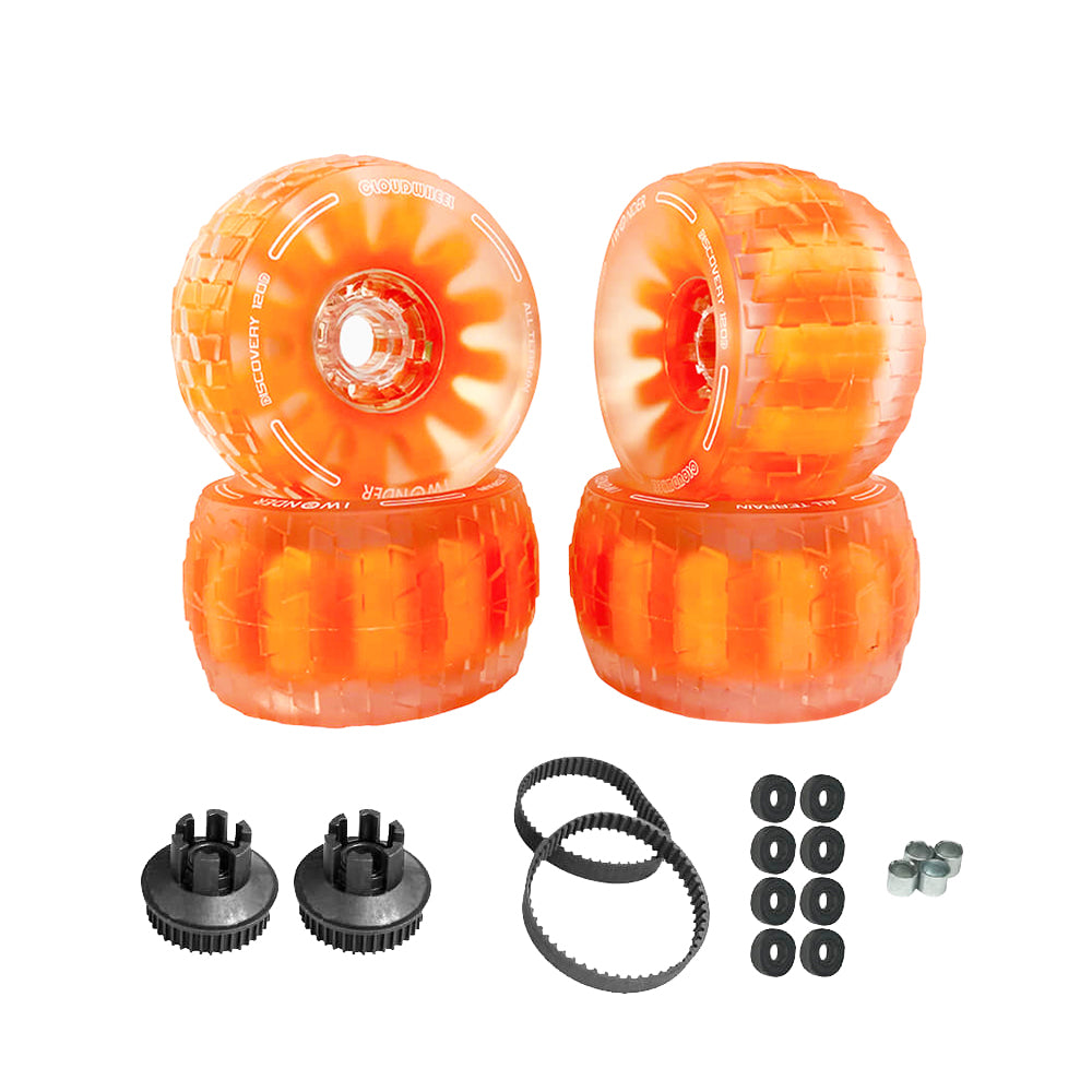 CLOUDWHEEL Discovery 120mm/105mm Urban All Terrain Off Road Electric Skateboard Wheels For WowGo Boards Wheel Pulley Kit