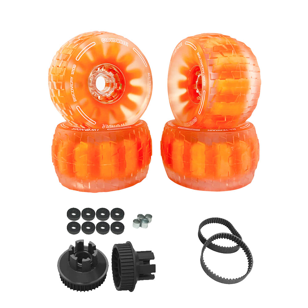 CLOUDWHEEL Discovery 120mm/105mm Urban All Terrain Off Road Electric Skateboard Wheels For B-ONE Boards Wheel Pulley Kit