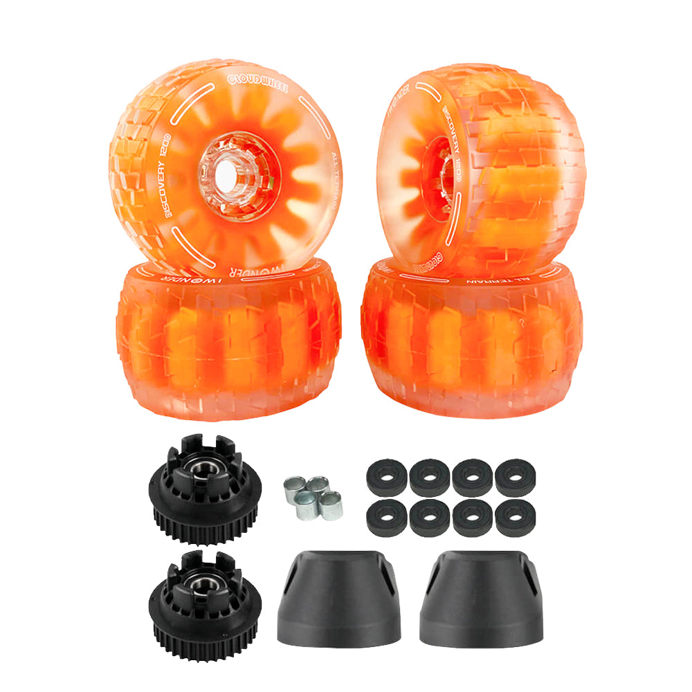 CLOUDWHEEL Discovery 120mm/105mm Urban All Terrain Off Road Electric Skateboard Wheels For Exway Boards Wheel Pulley Kit