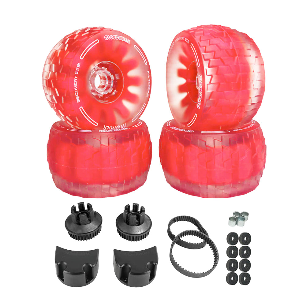 CLOUDWHEEL Discovery 120mm/105mm Urban All Terrain Off Road Electric Skateboard Wheels For Evolve Boards Wheel Pulley Kit