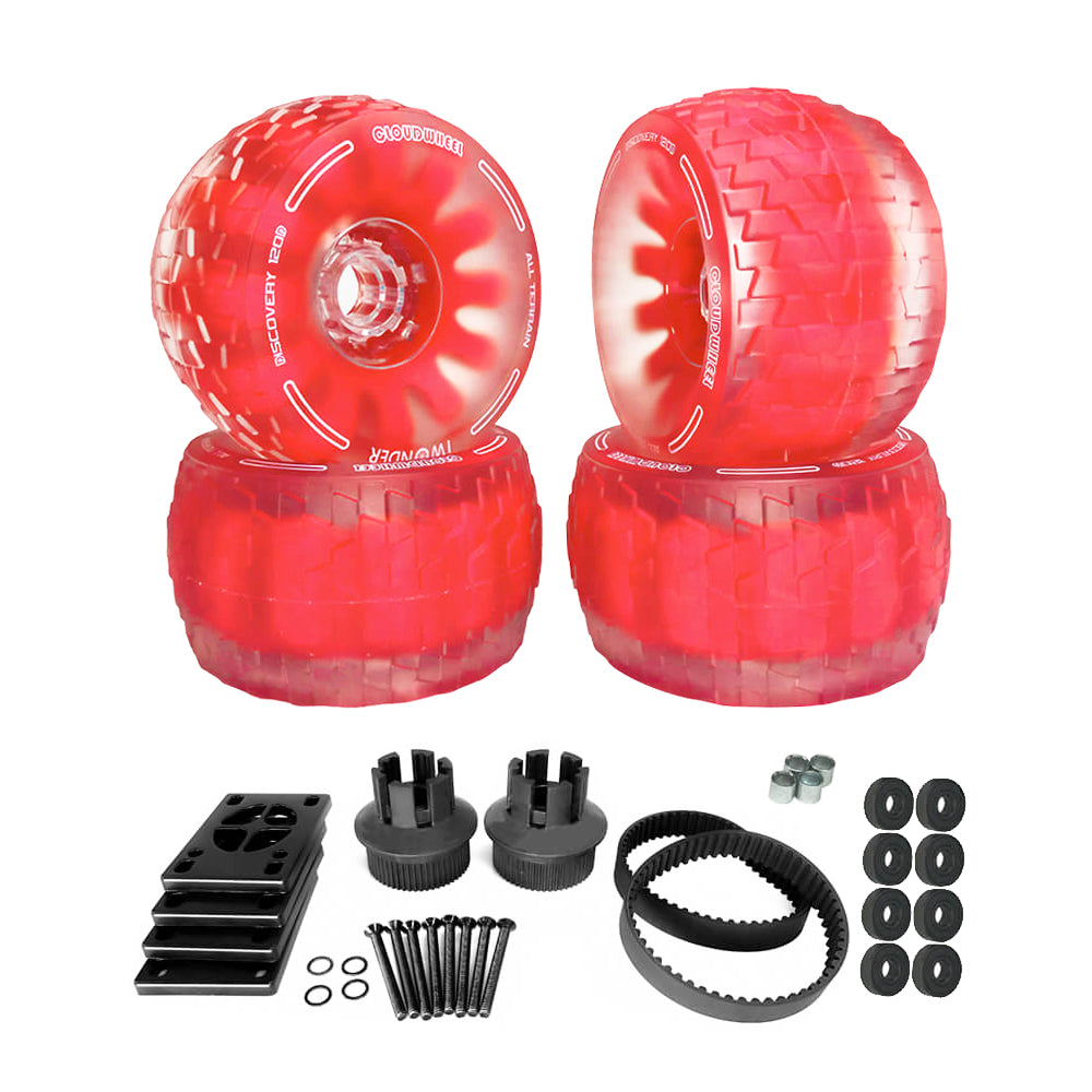 CLOUDWHEEL Discovery 120mm/105mm Urban All Terrain Off Road Electric Skateboard Wheels For Meepo Belt Board Wheel Pulley Kit