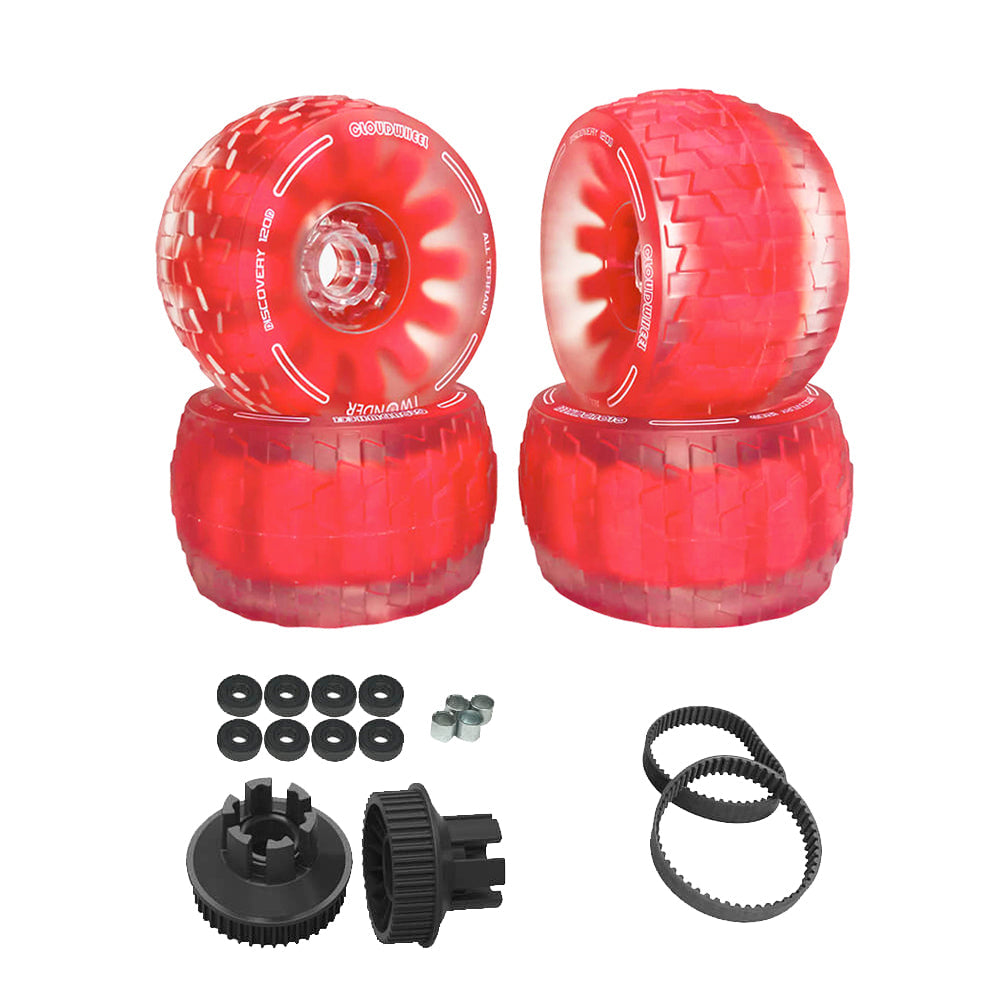 CLOUDWHEEL Discovery 120mm/105mm Urban All Terrain Off Road Electric Skateboard Wheels For B-ONE Boards Wheel Pulley Kit