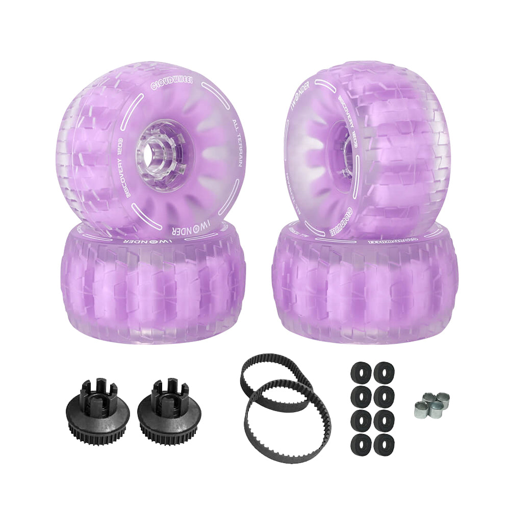 CLOUDWHEEL Discovery 120mm/105mm Urban All Terrain Off Road Electric Skateboard Wheels For WowGo Boards Wheel Pulley Kit